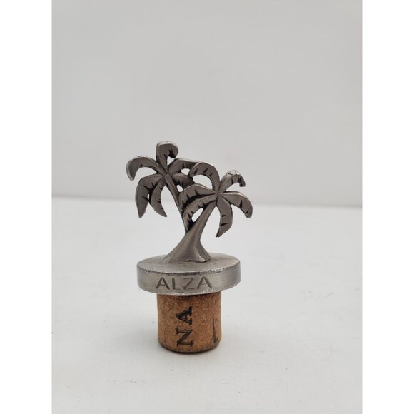 Vintage Wine Bottle Cork, Pewter Trees Stopper Lid Bar Ware 1990s pewter Wine - Picture 8 of 10